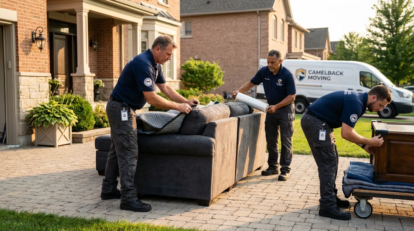 Large estate moving crew wrapping furniture in Keedysville, MD